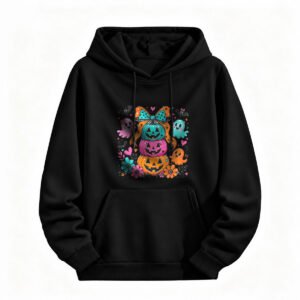Halloween Pumpkin Ghost Hoodie for Men or Women Cute Spooky Design