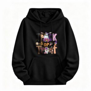 Halloween Trick or Treat Hoodie for Men or Women Cute Ghost Design