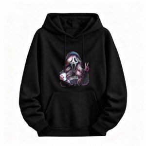 Halloween Ghost Mama Hoodie for Women Men Spooky Coffee Lover Sweatshirt