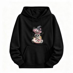 Halloween Pumpkin Skull Stack Hoodie for Men or Women Cute Spooky Design