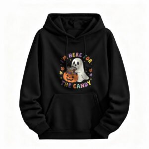 Halloween Ghost Hoodie I'm Here for the Candy Funny Men Women Sweatshirt