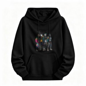 Halloween Horror Icons Hoodie for Men or Women Black Sweatshirt