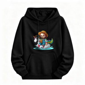 Chucky Riding Unicorn Hoodie Halloween Funny Men's Women's Sweatshirt