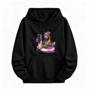 Halloween Unicorn Ghost Hoodie for Men or Women Funny Party Sweatshirt