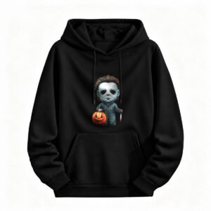 Halloween Michael Myers Chibi Hoodie for Men or Women Spooky Gift