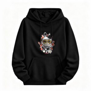 Halloween Sugar Skull Bunny Hoodie for Men or Women
