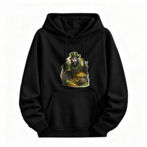 Halloween St. Patrick's Day Ghost Leprechaun Hoodie for Men or Women