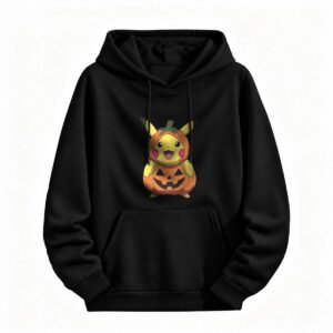 Pikachu Halloween Pumpkin Hoodie for Men or Women Cute Anime Sweatshirt