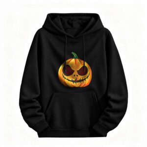 Halloween Pumpkin Hoodie for Men or Women Spooky Jack O Lantern Design