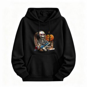 Halloween Skeleton Hoodie Men Women Spooky Party Sweatshirt Gift