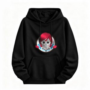 Halloween Horror Hoodie with Creepy Mask Design for Men or Women