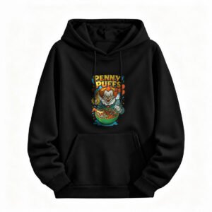 Penny Puffs Clown Halloween Hoodie for Men or Women Spooky Fun Gift
