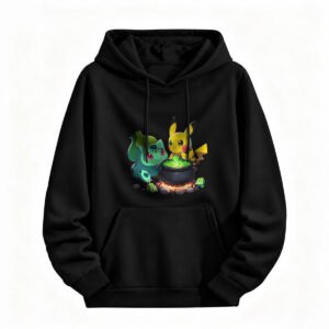 Halloween Pikachu Bulbasaur Hoodie for Men or Women Cute Pokemon Costume Sweatshirt