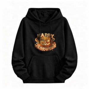 Happy Halloween Pumpkin Hoodie for Men or Women Unisex Spooky Festive Sweatshirt