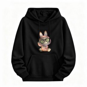 Cute Zombie Bunny Hoodie Halloween Cartoon Animal Sweatshirt for Men or Women