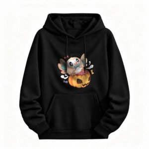 Cute Owl in Pumpkin Halloween Hoodie for Men or Women