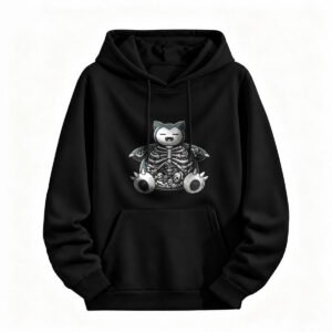 Halloween Cat Skeleton Hoodie for Men or Women Spooky Cute Design