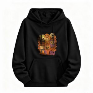 Labubu Halloween Pumpkin Hoodie for Men or Women Cute Cartoon Design
