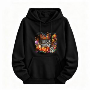 Halloween Trick or Treat Hoodie for Men or Women Festive Costume Party Wear