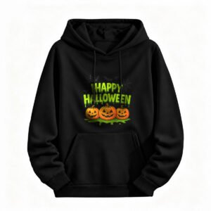 Happy Halloween Pumpkin Hoodie for Men or Women Festive Party Wear