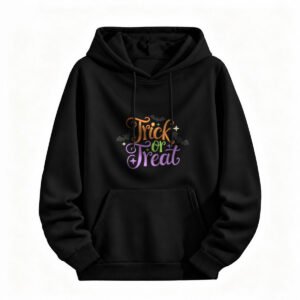 Trick or Treat Halloween Hoodie for Men or Women Spooky Festive Sweatshirt