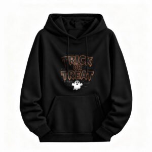 Trick or Treat Halloween Hoodie for Men or Women Spooky Ghost Design