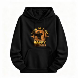 Halloween Hoodie Trick or Treat Happy Halloween Ghost Design Unisex Sweatshirt