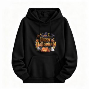 Happy Halloween Pumpkin Witch Hoodie for Men or Women