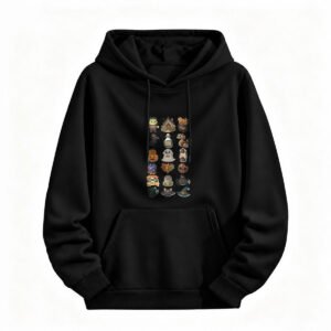 Halloween Cute Icons Hoodie for Men or Women Spooky Fun Party Wear