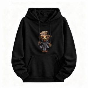 Halloween Scarecrow Hoodie Men Women Spooky Cartoon Print Sweatshirt