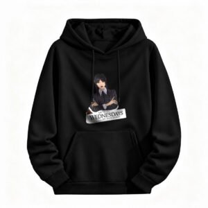 Wednesday Addams Hoodie Black We Wear Black Halloween Gift for Men or Women