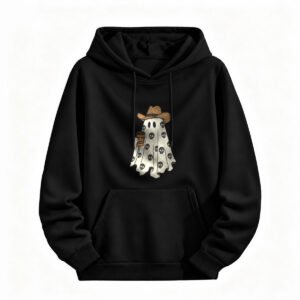 Halloween Ghost Cowboy Hoodie for Men or Women Funny Halloween Sweatshirt