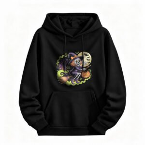 Halloween Witch Skeleton Hoodie for Men or Women Spooky Costume Party Wear