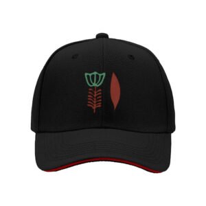 Black Baseball Cap with Floral Embroidery Design for Men and Women Perfect Gift for Nature Lovers