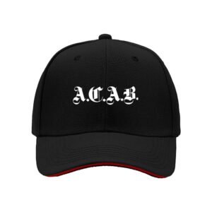 ACAB Men's Baseball Cap Black White Embroidery Streetwear Gift