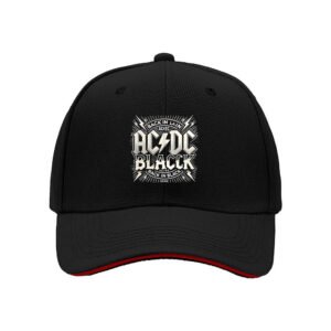 ACDC Back in Black Men's Baseball Cap Rock Music Gift Hat