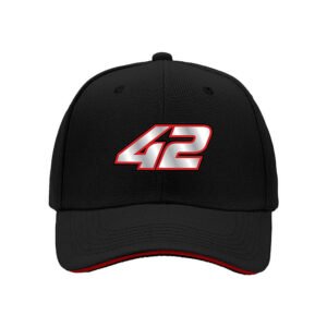 Men's Baseball Cap Number 42 Red White Logo Sport Gift Hat