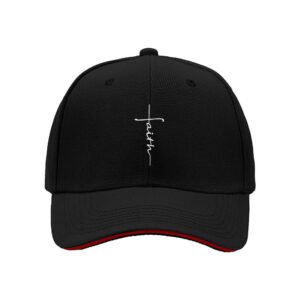 Faith Cross Embroidered Baseball Cap for Men Women Casual Gift Hat
