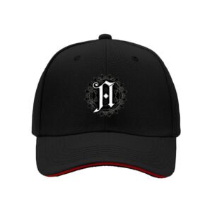 Black Baseball Cap with Elegant Monogram D Design for Men and Women