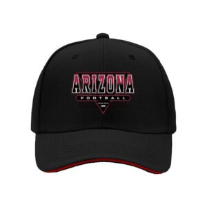 Arizona Football Men's Baseball Cap Black Red Team Logo Hat Gift for Fans