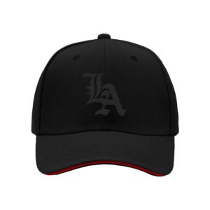 Black LA Logo Baseball Cap Men's Women's Fashion Gift Hat