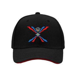 Men's Baseball Cap with Crossed Flags Design Gift for Fans
