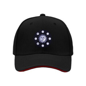 Mystic Moon Phase Embroidered Baseball Cap for Men Women Gift