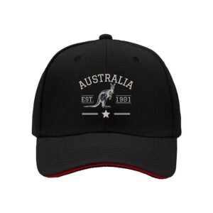 Australia Kangaroo Baseball Cap Men's Women's Gift Hat 1901 Design