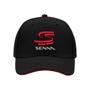 Senna Logo Baseball Cap Men Women Sport Gift Hat Black Red