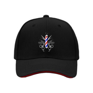 Barber Pole Scissors Men's Baseball Cap Gift for Barbers