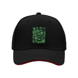 Men's Black Baseball Cap with Green Graphic Design I'm The Bad Guy Statement Gift for Him