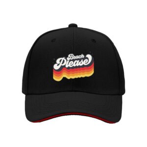 Beach Please Retro Wave Men's Women's Baseball Cap Gift Summer Hat