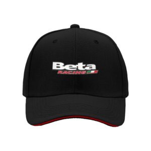 Beta Racing Logo Men's Baseball Cap Black Red Trim Gift