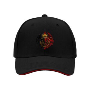 Flame Dragon Embroidered Men's Baseball Cap Gift for Fans